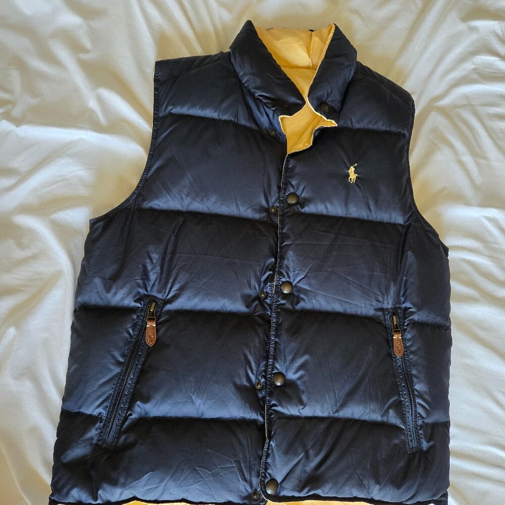 Polo Ralph Lauren Reversible Puffer Vest Navy/Yellow